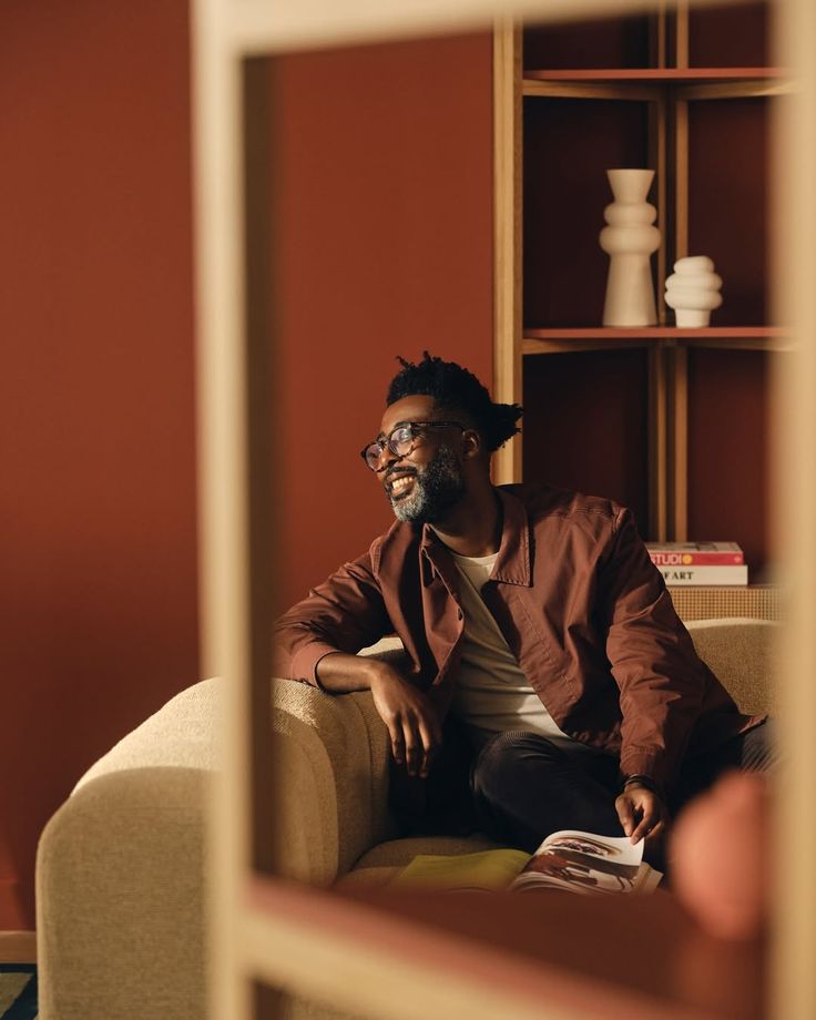 Australian small business owner in a warm-toned interior